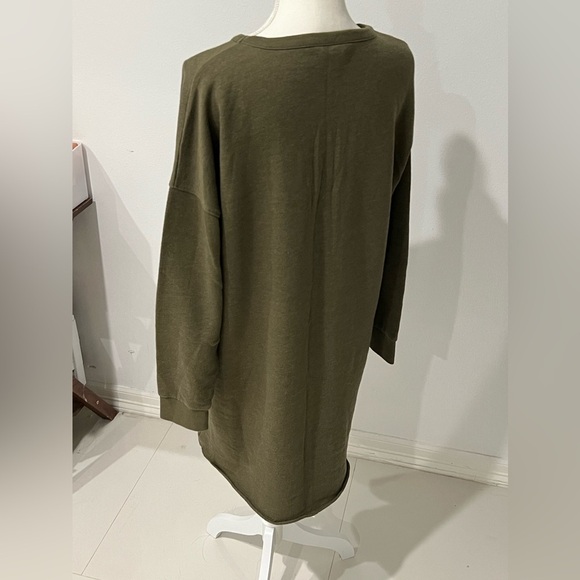 Olive Lace-Up Sweater Dress - Picture 3 of 6